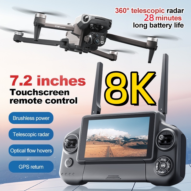 8K 3축 짐벌 브러시리스 7.2인치 터치스크린 FPV - Drone Battery Box 리뷰 및 가격