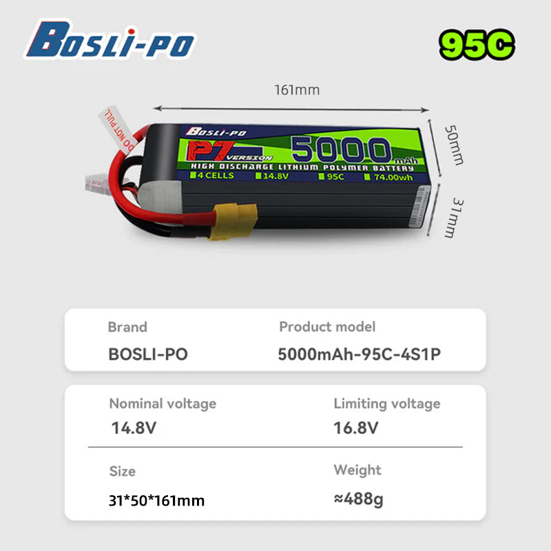 보스리포 P7 버전 5000mAh 95C 리튬폴리머 배 - Drone Battery 6S 리뷰 및 가격