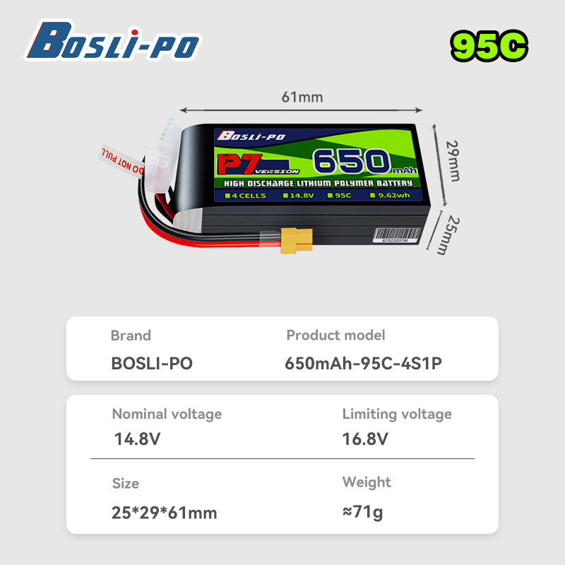 보스리포 P7 버전 650mAh 95C 리포 배터리 3 - Drone Battery 6S 리뷰 및 가격